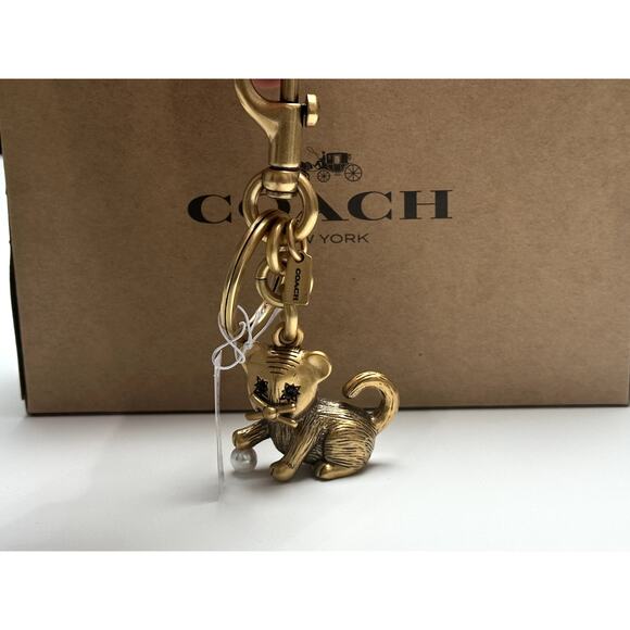 Coach Creatures Kitten Bag Charm meow cat New - Picture 4 of 5
